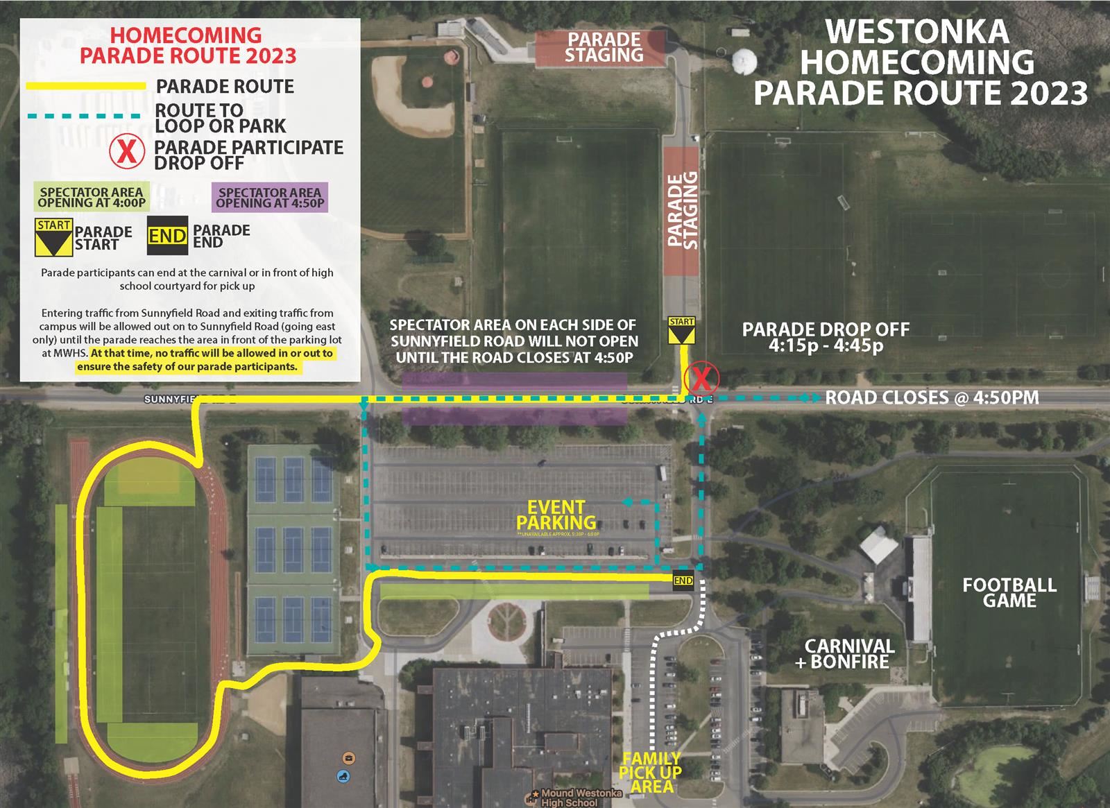  homecoming parade map